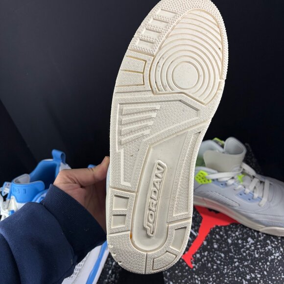 Air Jordan Spizike Low Sneaker Bundle White/University Blue & Grey/Yellow Size 1 - Picture 12 of 16